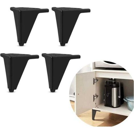 Metallbeine für Stühle und Schränke – schwarz – 100 mm hoch – 4 Stück (1/5)