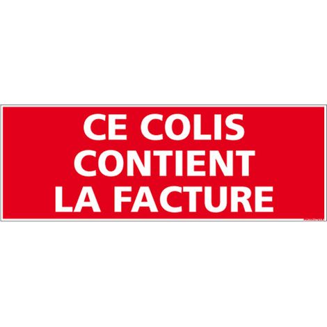 ADHESIF DE CONDITIONNEMENT FACTURE (M0323).- Adhésif - 980 x 350 mm