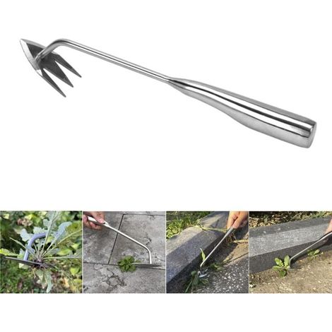 1PCS Stainless Steel Manual Weeder, 34.5cm, Weeding Rake, Manual Weeders, Garden Tools, Gardening Tools (1/5)