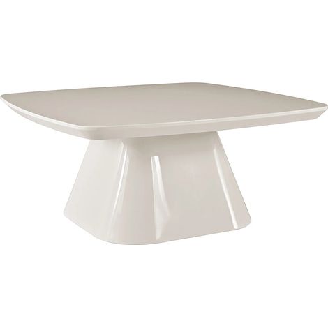 Table basse en MDF - Crème laqué - NATAZA (1/5)