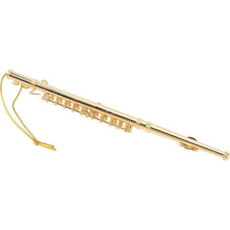 Modèle de Flûte en or Autres Objets de Collection Flûte pour les Amateurs d'instruments de Musique avec Finition Peinte Brillante 13,8 X 1,2 Cm Modèle de en or Mini Objets de Collection (1/5)