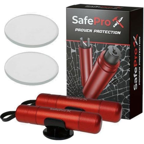 Marteau de secours voiture 2 en 1 : brise-vitre et coupe-ceinture pour échappement rapide (1/5)