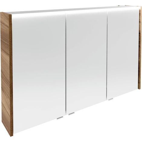 Fackelmann VERONA LED Spiegelschrank 110 cm, Braun Dunkel"-"73192 (1/5)