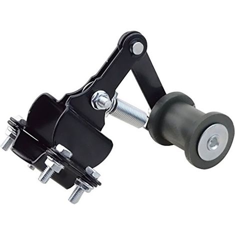 Tendeur/ajusteur de chaîne universel pour moto, pièce de modification de longueur de chaîne réglable bicolore noire et jaune, adaptée à divers véhicules tout-terrain, motos de route et cruisers. (1/5)