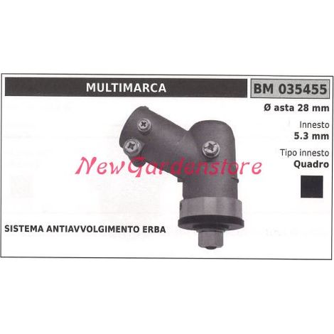 Coppia conica decespugliatore 035455 Ø asta 28 Ø innesto 5.3 innesto quadro