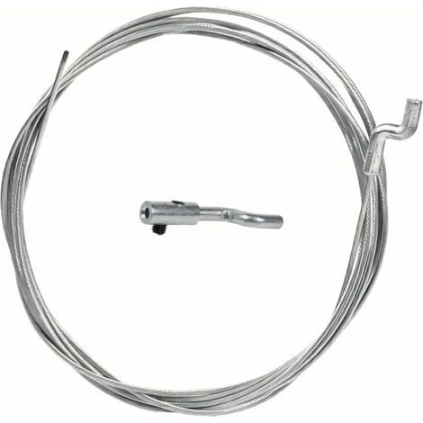 1 Kit Câble De Réparation, Acier 1.5mm x 2.5m, Embout Z, Serre-câble, Tondeuse Débroussailleuse-Chrom (1/5)