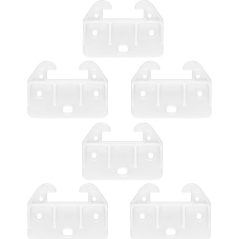Guides de Tiroir Design Pratique en Plastique Blanc Lot de 6 Installation Simple pour Décoration Intérieure et Armoires (1/5)