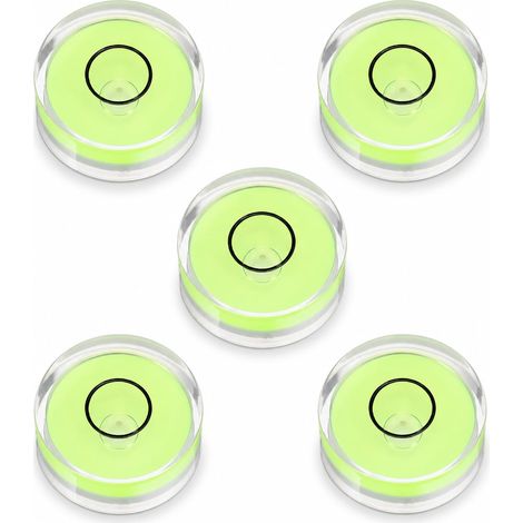 5 Pièces Mini Niveau à Bulle Ronde Bullseye 15x8mm (1/5)