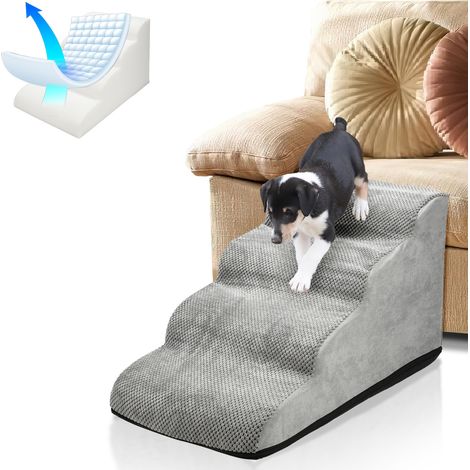 Randaco Gradino per cani a 4 gradini Rampa antiscivolo per animali domestici Gradino per animali domestici rimovibile e lavabile