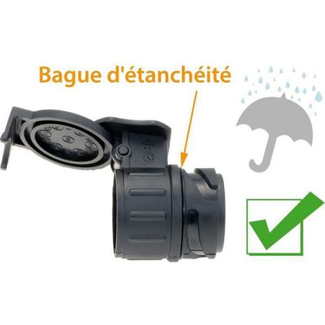 Adaptateur de remorque 13 broches vers 7 broches - Noir - Pour voitures, remorques, attelage, caravanes (1/4)