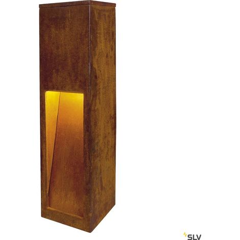 SLV – Lampe de jardin Rusty Slot 50 rouille – Éclairage LED 10W – Couleur lumière chaude 3000K – Flux lumineux 800lm – 229410