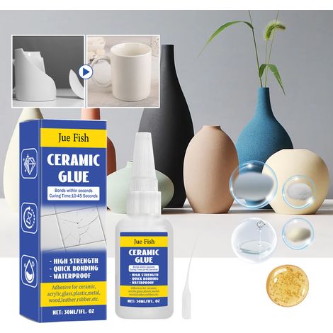 Colle céramique pour usage domestique, idéale pour réparer les fissures et les dommages sur la céramique. Colle multifonctionnelle 30 ml avec compte-gouttes. -- DTEKGAZ (1/5)