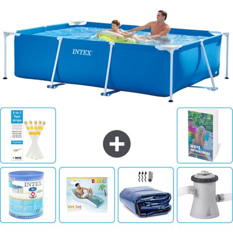 Intex Piscina con estructura Rectangular - 260x160x65 cm - 7-piezas  S173