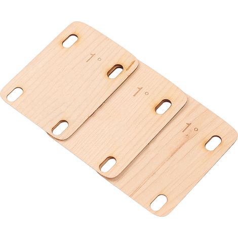 Manche de guitare électrique en érable, shim d'angle 1°, 3 pièces, accessoire de remplacement pour instrument, cale en bois. (1/5)
