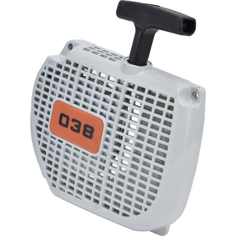 Démarreur complet pour tronçonneuse Stihl MS038, starter avec corde, poignée de lancement, kit de démarrage (livré avec protection bulle). (1/5)