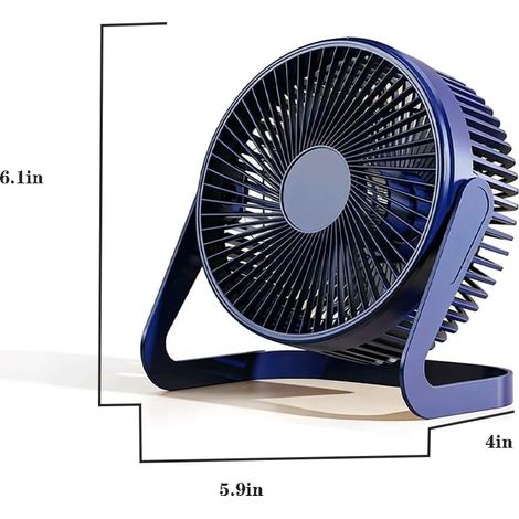 Ventilatore USB da Tavolo Silenzioso – Rotazione 360° e Inclinazione 90°, Design Moderno Compatto in Plastica Resistente, Ideale per Ufficio, Casa e Viaggi (1/4)