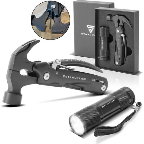 STAHLWERK Multitool 12 strumenti Coltello tascabile Strumento multifunzione Torcia elettrica (1/5)