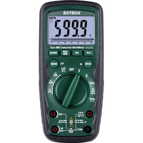 Extech Extech EX520A Multimètre numérique CAT IV 600 V Affichage (nombre de points): 6000 Q057603 (1/5)