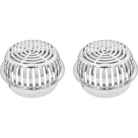 Set aus 2 Bodenabläufen aus Edelstahl 304 für Balkon, Hof, Außenbereich, Gartenrinnenreinigungswerkzeug, Regeneimer-Ablaufteile (2, 200 mm/8) (1/5)