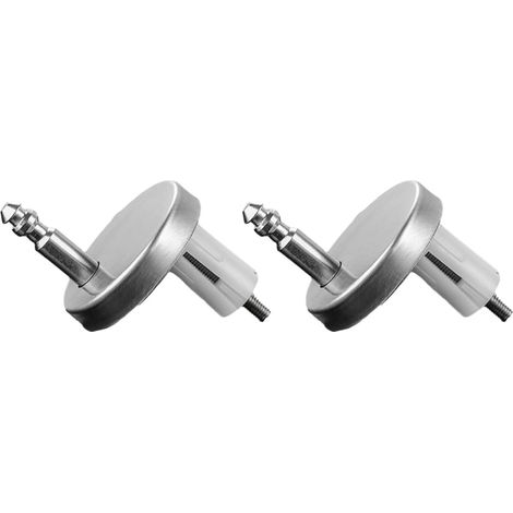Lot de 2 vis de charnière de siège de toilette en acier inoxydable, boulons de fixation de rechange avec écrous de puits pour couvercles fixes supérieurs, broche de 8 mm de diamètre pour (1/5)