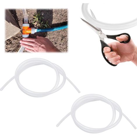 2 Pièces Tuyau En Silicone De 2 m x 4 Mm Tuyau De Qualité Alimentaire Flexible Transparent Résistant Doux Silicone Tube Pour Le Transfert d'Eau, Air, Huile (Intérieur : 2 Mm, Extérieur : 4 Mm) (1/5)