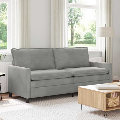 Sofá Gris Claro 196 x 81 x 87,5 cm Terciopelo