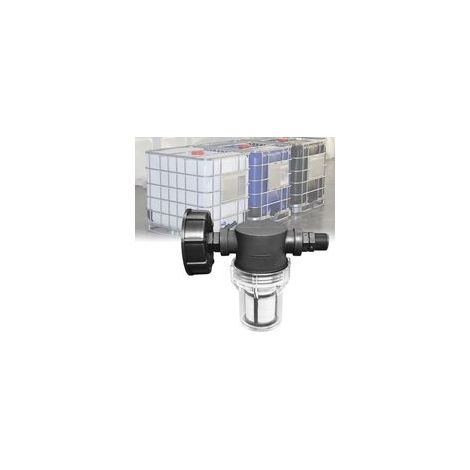 Wasserhahnanschluss 1000 L Tank, Gartenschlauchverbindung für Regenwassersammler mit Filterfunktion, S60x6 IBC-Wassertank-Adapter (1/2'' Außengewinde)