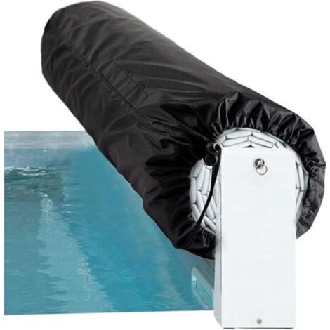 Housse de bâche de piscine imperméable en PVC épaissi Résistante aux intempéries Fixation corde nylon et boucle aluminium Compatible bobines solaires (1/5)