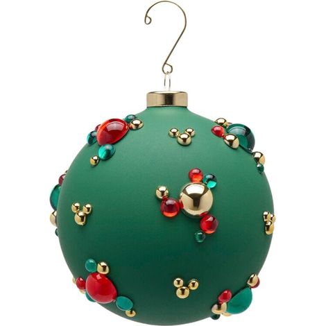 EDG Enzo De Gasperi Pallina di Natale con Bolle Ø12 cm Verde in Vetro – Addobbo per Albero (1/2)