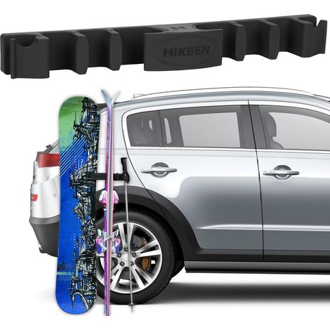 Porte-Skis pour Voiture, Porte-Snowboard Magnétique en Silicone, Support de Rangement de Ski pour Véhicule, Porte-Bâtons de Ski pour 4 Paires de Skis ou 2 Snowboards (1/5)