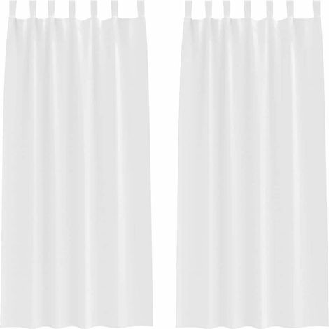 Maison Exclusive - Cortinas Opacas con Anillas 2 pcs Puro 245 x 1