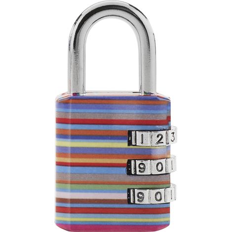 Master Lock 1509EURDAST Zahlenschloss mit Aufgedruckte Muster, Zufällige Farbe, 6,2 x 3,2 x 1,4 cm (1/4)