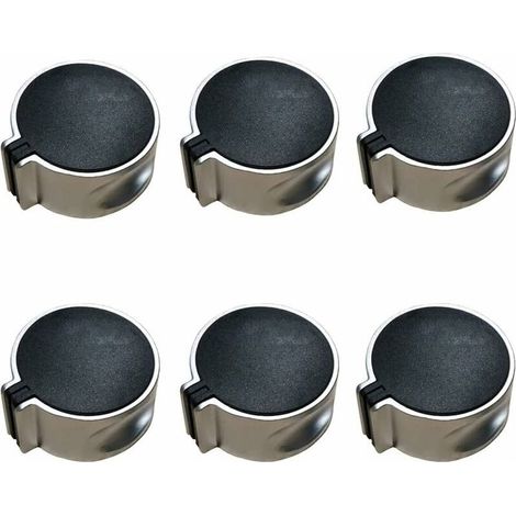 6 Pièces Boutons Four Cuisinière, Cuisinière à Gaz Boutons, Bouton Cuisinière à Gaz, Bouton Gaz, Alliage Universel Mode Interrupteur à 45° Noir Bouton Gaz pour Cuisine à Domicile, 8 mm (1/4)