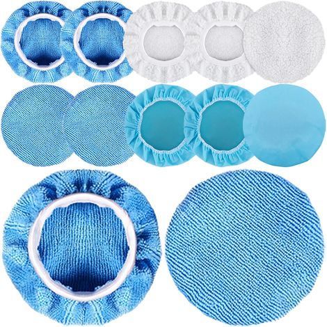 Lot de 12 tampons de polissage de voiture de 12,7 à 15,2 cm en microfibre pour polisseuse de voiture (1/5)