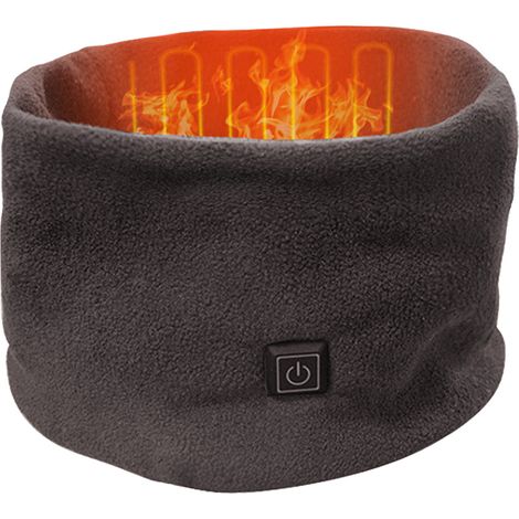 Beheizbarer Schal/Nackenwärmer (5 V DC) für Herbst/Winter, ideal zum Radfahren, Campen und für Outdoor-Sportarten – Grau (1/5)
