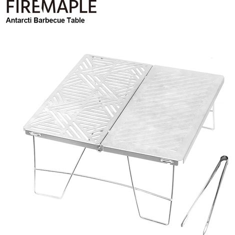Barbecue, en acier inoxydable, table pliante, camping en plein air (1/5)
