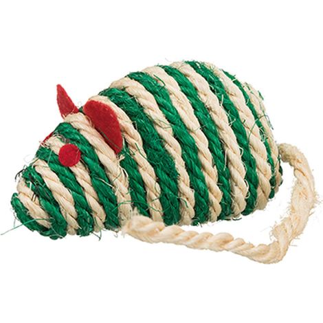 RATÓN DE SISAL  Juguete para gatos  10 cm (1/2)