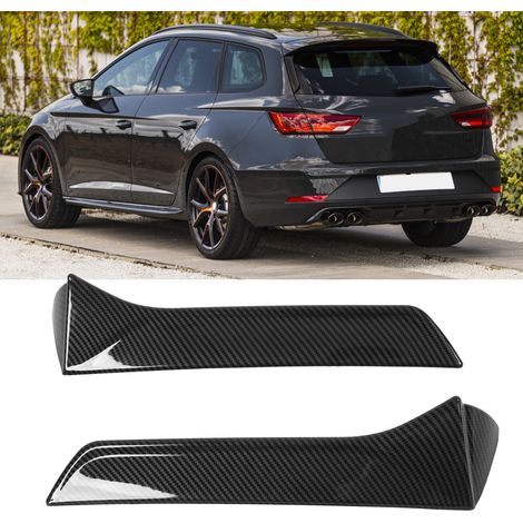 2 Pièces Aileron Latéral Arrière Style Fibre de Carbone pour SEAT LEON 5F FR Mk3 2013-2021, Garniture Extérieure Gauche Droite (1/5)