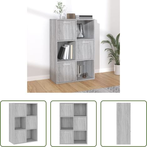 Bücherregal - Lagerschrank Grau Sonoma 60x29,5x90 cm (1/5)