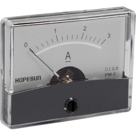 AMPÈREMÈTRE ANALOGIQUE DE TABLEAU 3A CC 60 X 47MM AIM603000 (1/4)
