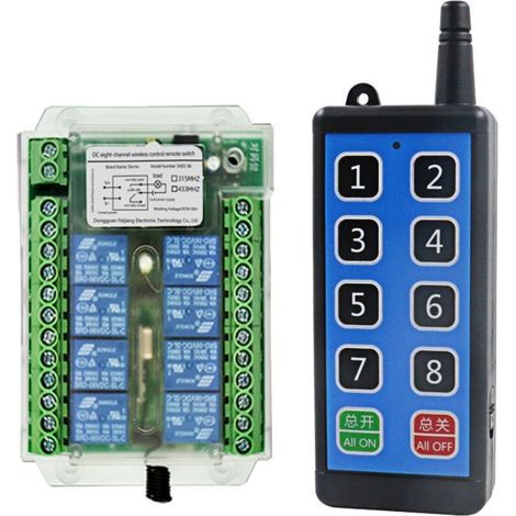 Commutateur de TéLéCommande Sans Fil à 8 Canaux DC 9-72V Commande Moteur Distance (1/4)