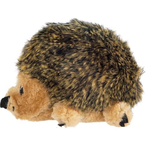 Peluche Hérisson pour Chien - 1 Unité - Fausse Fourrure Douce - Jouet Couineur Résistant - Petit et Moyen Chien - Marron Taille S (1/5)