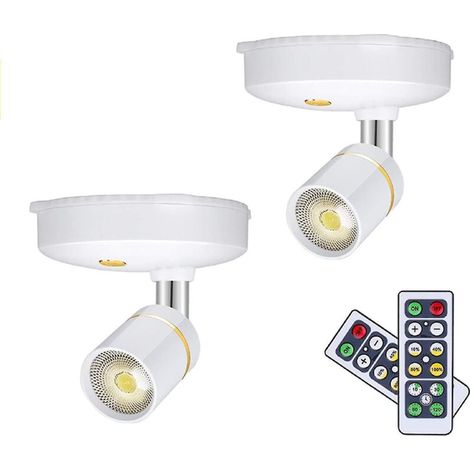 Kabellose Strahler, batteriebetriebene Bilderleuchten, Mini-Akzentleuchten, dimmbare LED-Innenstrahler mit Fernbedienung, drehbare Wandhalterung, überall anbringbar (1/5)