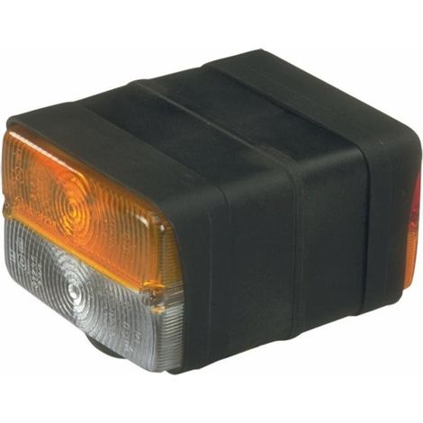 Lem Select – Feu avant/arrière 3 positions 120x80 mm – Fixation 2 vis M8 – Entraxe 53 mm – Ampoules non fournies 12V 21W – Application remorque et véhicules spéciaux