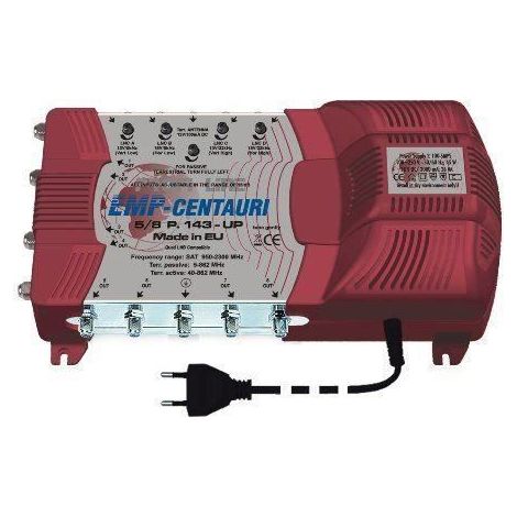 EMP MS5/8PIU-4 Commutateur multiprise 5 entrées 8 sorties avec câble d\'alimentation