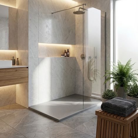 Receveur de douche rectangulaire en granit gris 120x80 cm - Sofyro (1/5)