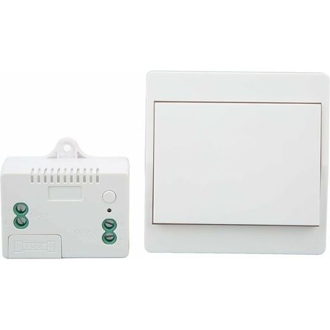 Interrupteur sans fil autoalimenté, sans pile, télécommande sans fil pour les lumières et appareils électriques, étanche et sûr, pouvant être installé directement dans une salle de bain, etc. (1 To 1) (1/5)