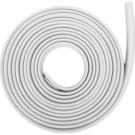 Cache-câble mural autocollant en silicone pour câble Ethernet et haut-parleur, blanc, 5 mètres (1/5)