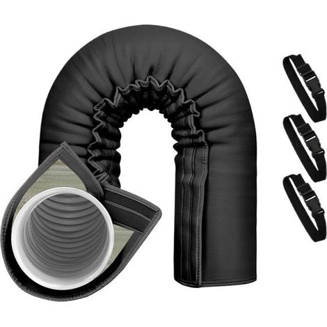 Protection Portable pour Tuyau de Climatisation Isolation Pour Tuyaux De Climatiseur Enveloppe Isolante Triple Couche Ajustable pour Usage Intérieur (1/5)