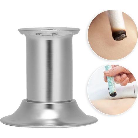 Rouleau Éteignoir à Moxa en Acier Inoxydable pour Bâton de Moxibustion - Support de Sécurité (1/4)